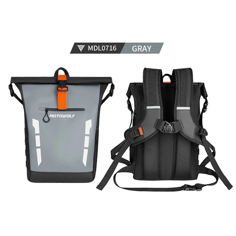 Motorcycle Gear Backpack - Motowolf Zaino da moto impermeabile Borsa
